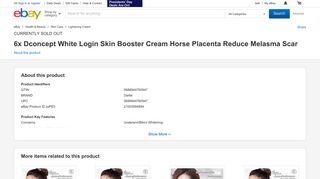 6x Dconcept White Login Skin Booster Cream Horse Placenta Reduce ...