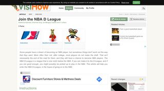 Join the NBA D League - VisiHow