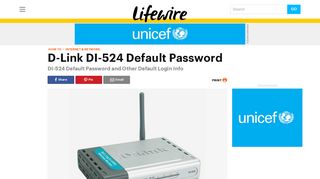 D-Link DI-524 Default Password - Lifewire