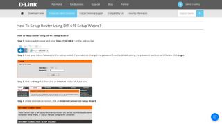 How to setup router using DIR-615 setup wizard? - D-Link - Malaysia