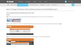 How do I change the Wireless SSID and Wireless ... - D-Link - Singapore
