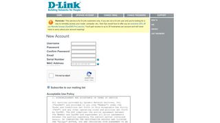 create an account - D-Link Dynamic DNS