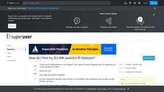 networking - How do I find my D-LINK switch's IP Address? - Super User