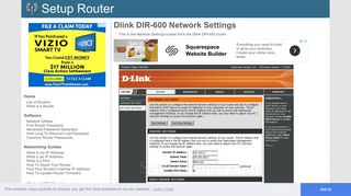 Dlink DIR-600 Screenshot Network Settings - SetupRouter