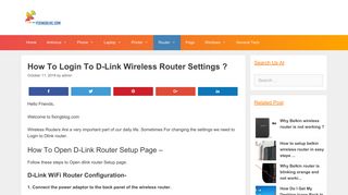 How to login to d-link wireless router settings ? | Fixingblog.com