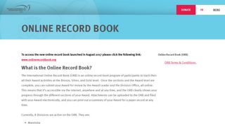 Online Record Book | The Duke of Edinburgh's Award
