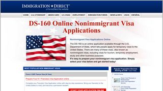 The Online Nonimmigrant Visa Application, DS-160 - Immigration