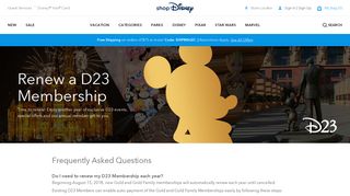 Renew a D23 Membership | shopDisney