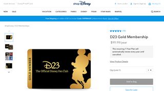 D23 Gold Membership | shopDisney