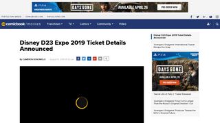 Disney D23 Expo 2019 Ticket Details Announced - ComicBook.com