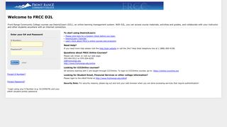 FRCCONLINE Login - D2L