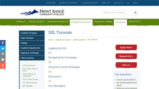 D2L, Desire to Learn Tutorials | FRCC
