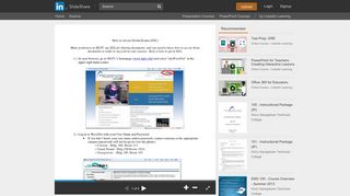 How to Access Desire2Learn (D2L) - SlideShare