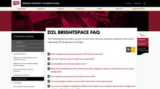D2L Brightspace FAQ - Desire2Learn - Academic Services - Get ...