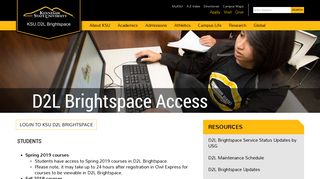 KSU | KSU D2L Brightspace - Home - d2l kennesaw - Kennesaw State