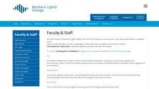 Northern Lights College > Faculty & Staff