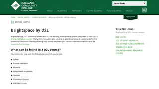 Brightspace by D2L - Virtual Campus - Oakland Community College