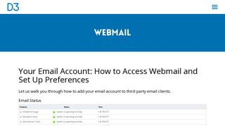 Webmail | Digital Marketing Agency D3 - Social Media, Email Marketing