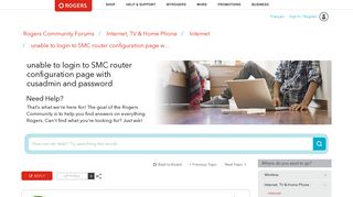 Solved: unable to login to SMC router configuration page w ...