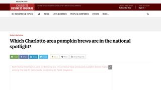 Charlotte's NoDa, D9 breweries' pumpkin beers are in the national ...