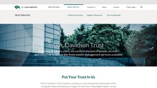 Trust Fund Management & Administration - D.A. Davidson Companies