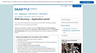 RISE Germany – Application portal - DAAD