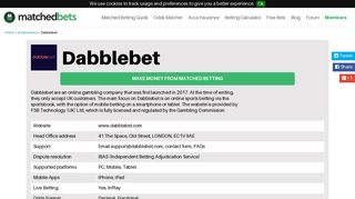 Dabblebet - Online Betting & Mobile Review, Matchedbets.com