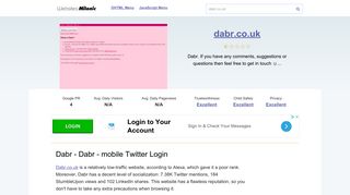 Dabr.co.uk website. Dabr - Dabr - mobile Twitter Login.