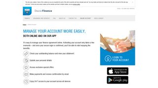 Online Account - Dacia Finance