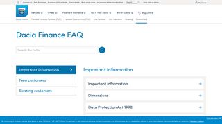 Finance FAQ | Dacia Finance | Dacia UK