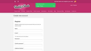 Create new account | Daddy's Deals