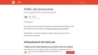 Public sale instructions – dadi – Medium