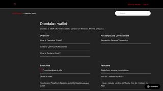 Daedalus wallet – IOHK Support