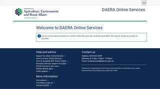 Login | Online Services | DAERA