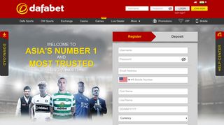 Sign up for a Dafabet account to start betting!