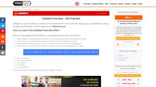 Dafabet Free Bets | £30 Free Bet Sign-Up Offer 2019 | FREEbets.org.uk