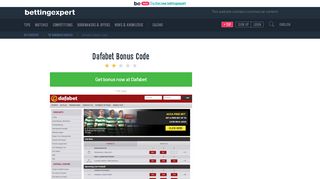 Dafabet Bonus code - First Bet Refund Up To £30 - bettingexpert