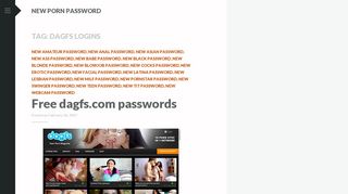 Dagfs logins | New Porn Password