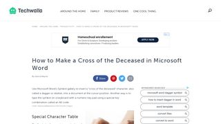 How to Make a Cross of the Deceased in Microsoft Word | Techwalla ...