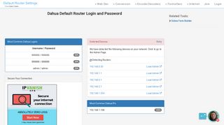 Dahua Default Router Login and Password - Clean CSS