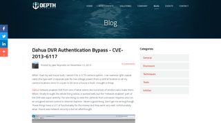 Dahua DVR Authentication Bypass - CVE-2013-6117 - Depth Security