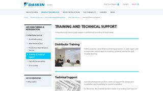 Training and Technical Support | Air Conditioning and ... - Daikin
