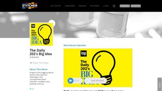 The Daily 202's Big Idea | Listen via Stitcher for Podcasts