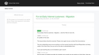 For ex-Daily Internet customers - Migration | Tsohost Status Centre