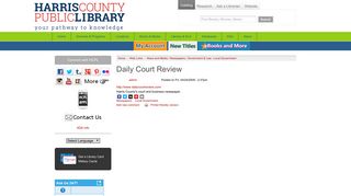 Daily Court Review | Harris County Public Library