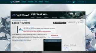 Login Rewards | WARFRAME Wiki | FANDOM powered by Wikia