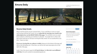 Receive Daily Emails | Emuna Daily