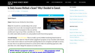 Is Daily Income Method a Scam? Why I Decided to Cancel. - How to ...