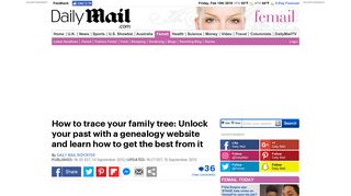 Unlock the secrets hidden in your past by tracing your ... - Daily Mail