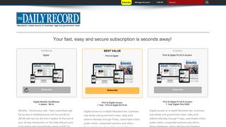 Subscribe – Maryland Daily Record